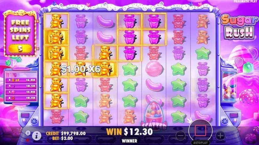 Sugar Rush slot screenshot