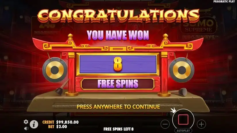 Sumo Supreme Megaways slot screenshot 3