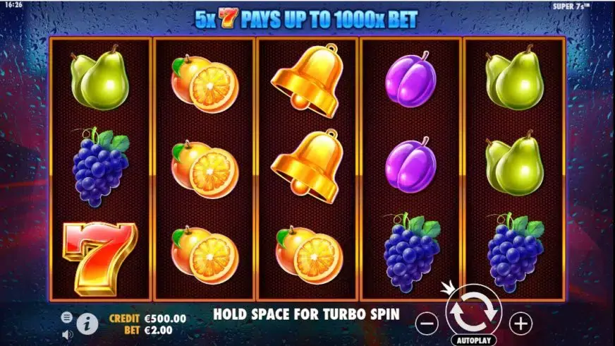 Super 7s slot screenshot 1