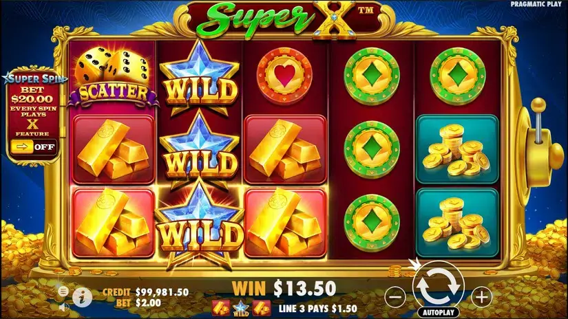 Super X slot screenshot 2