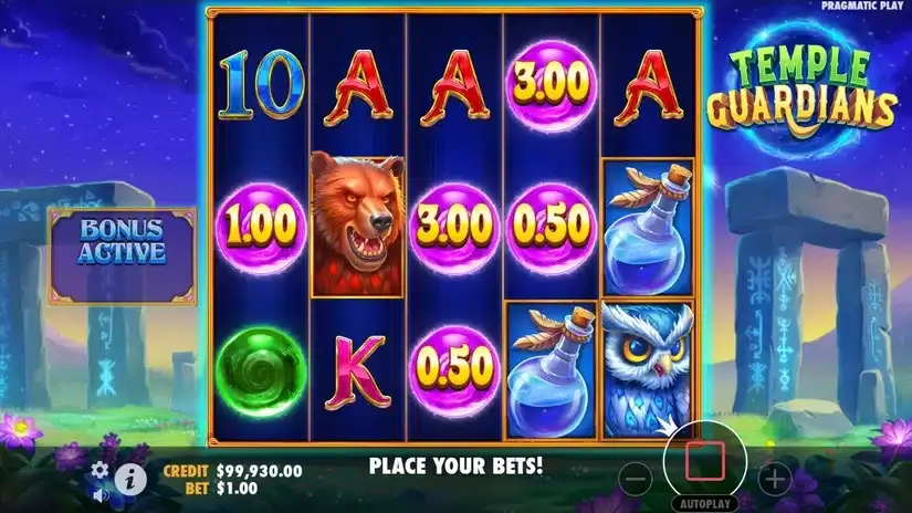 Temple Guardians slot screenshot 3