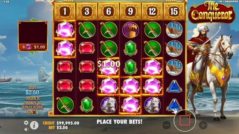 The Conqueror slot screenshot 2