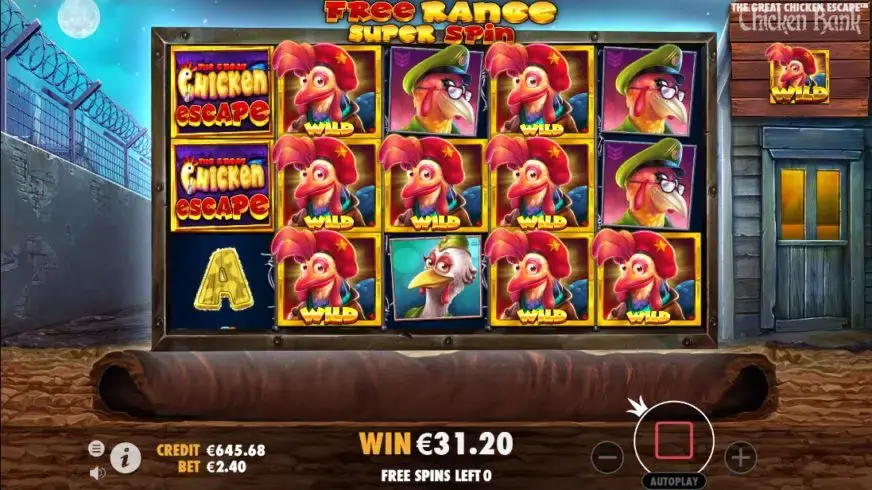 The Great Chicken Escape slot screenshot 