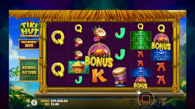 Tiki Hut Megaways slot screenshot 2