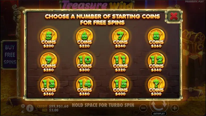 Treasure Wild slot screenshot 3