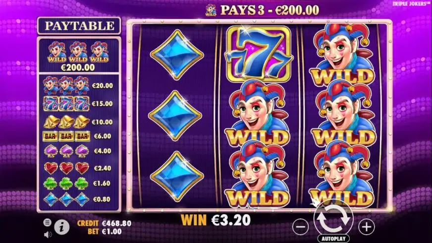 Triple Jokers slot screenshot 