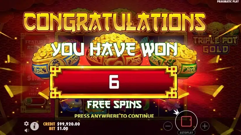 Triple Pot Gold slot screenshot 2