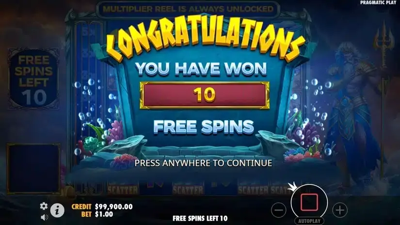 Waves of Poseidon slot screenshot 3