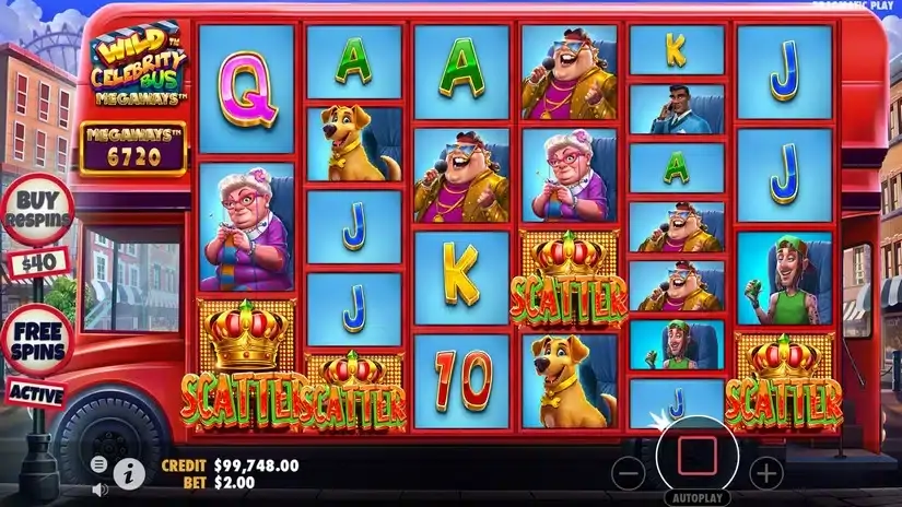 Wild Celebrity Bus Megaways slot screenshot 3