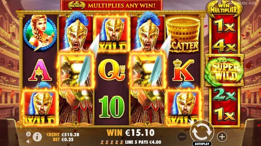 Wild Gladiators slot screenshot 3