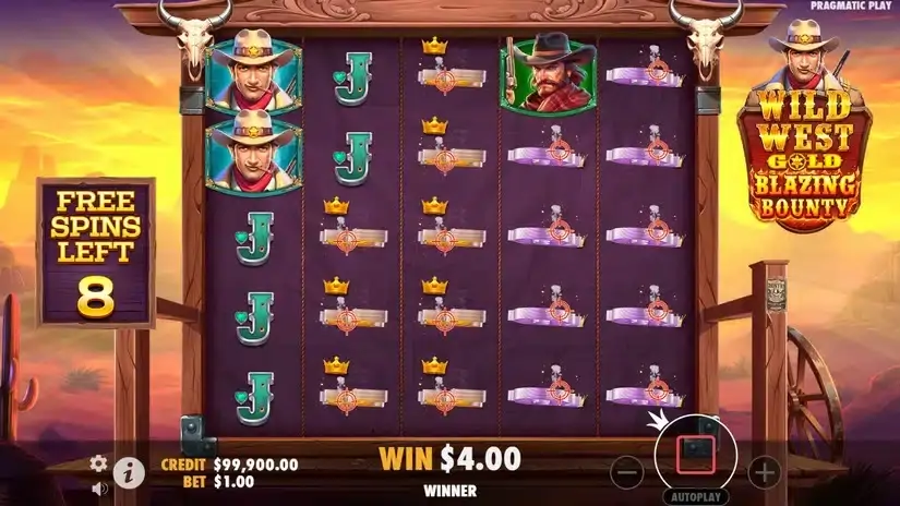 Wild West Gold Blazing Bounty slot screenshot 4