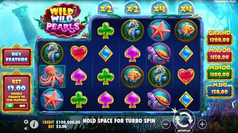 Wild Wild Pearls slot screenshot 
