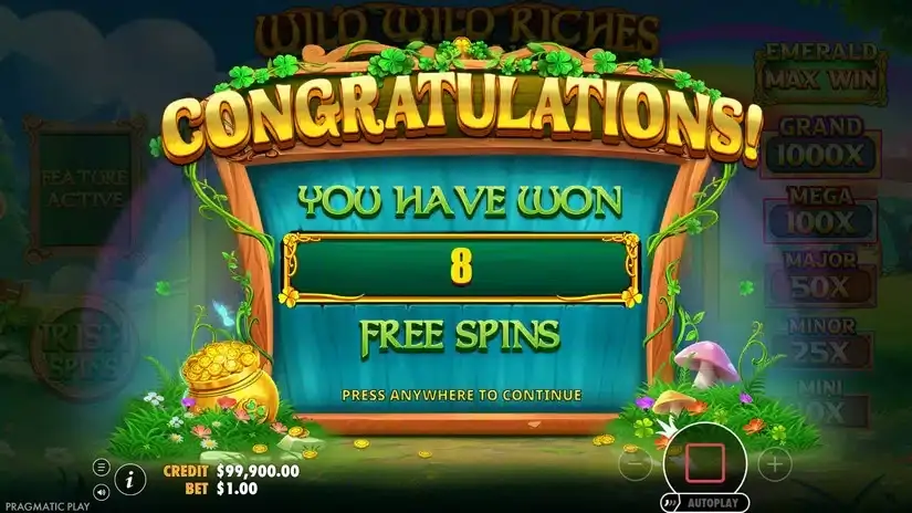 Wild Wild Riches Returns slot screenshot 4