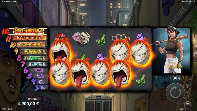 12 Burning Baseballs slot screenshot 2