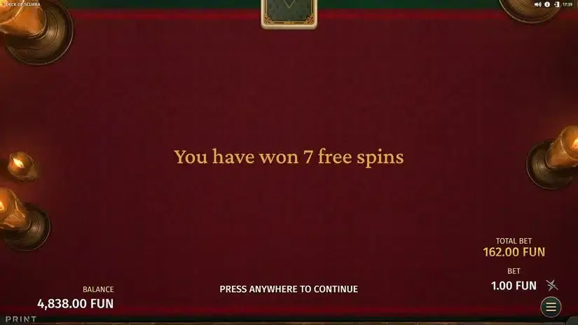 Deck of Scurra slot screenshot 3