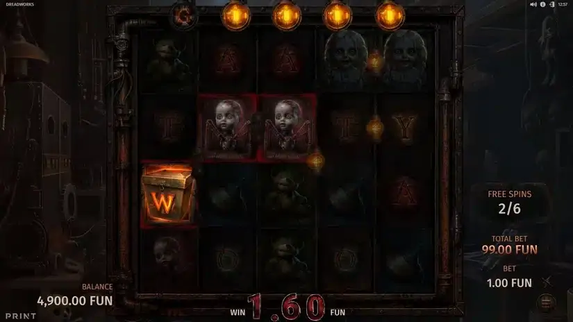 Dreadworks slot screenshot 3