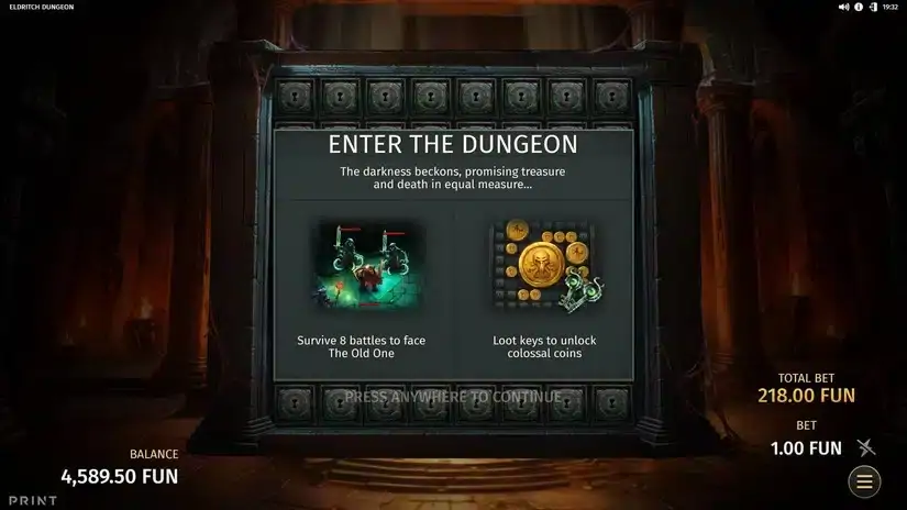 Eldritch Dungeon slot screenshot 5