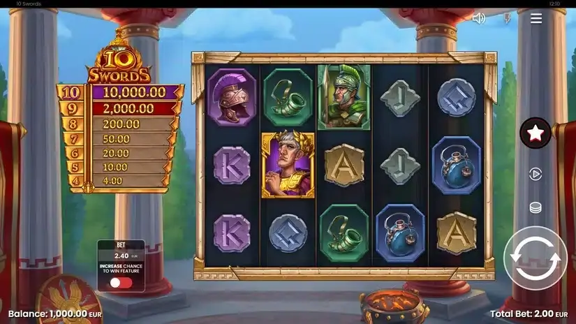 10 Swords slot screenshot