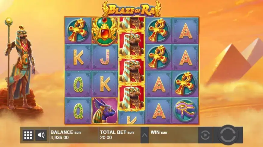 Blaze Of Ra slot screenshot 2