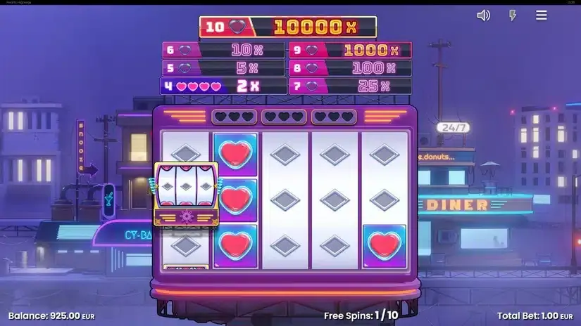 Hearts Highway slot screenshot 4
