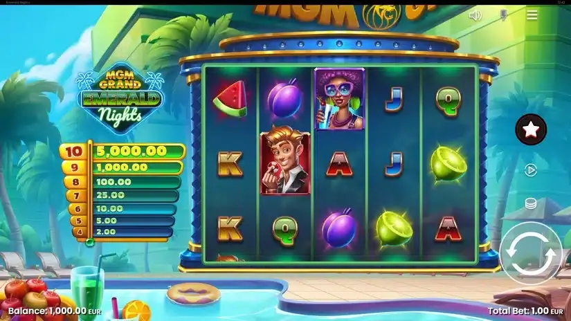 MGM Grand Emerald Nights slot screenshot 1