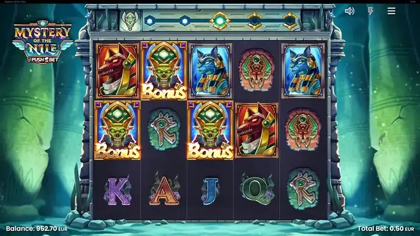 Mystery of the Nile slot screenshot 2