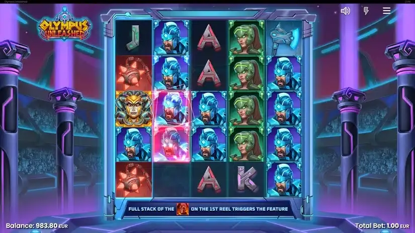 Olympus Unleashed slot screenshot