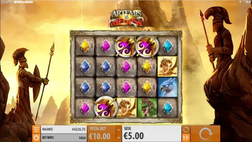 Artemis vs Medusa slot screenshot 2