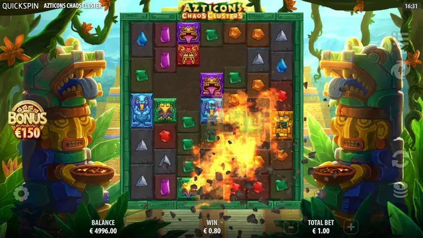 Azticons Chaos Clusters slot screenshot 2