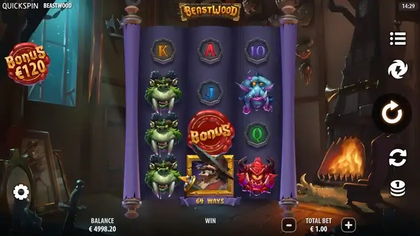 Beastwood slot screenshot 