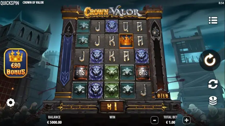 Crown of Valor slot screenshot 1
