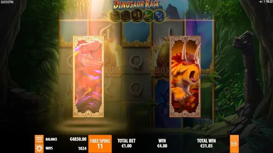 Dinosaur Rage slot screenshot 5