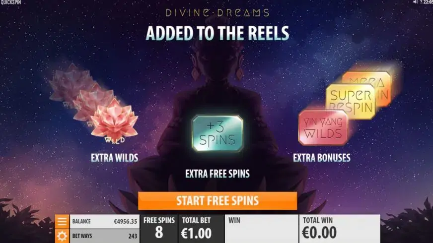 Divine Dreams slot screenshot 2