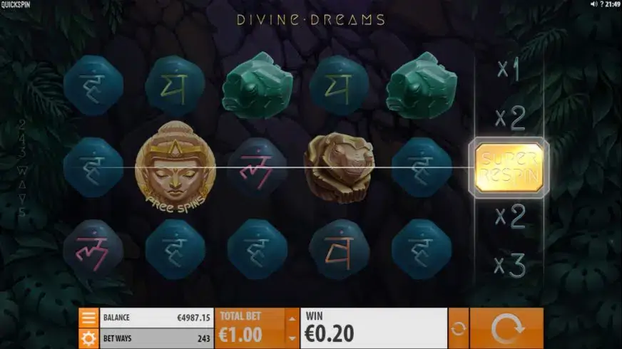 Divine Dreams slot screenshot 7