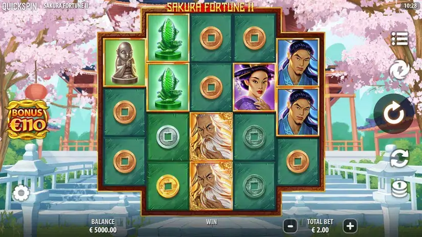 Sakura Fortune 2 slot screenshot 