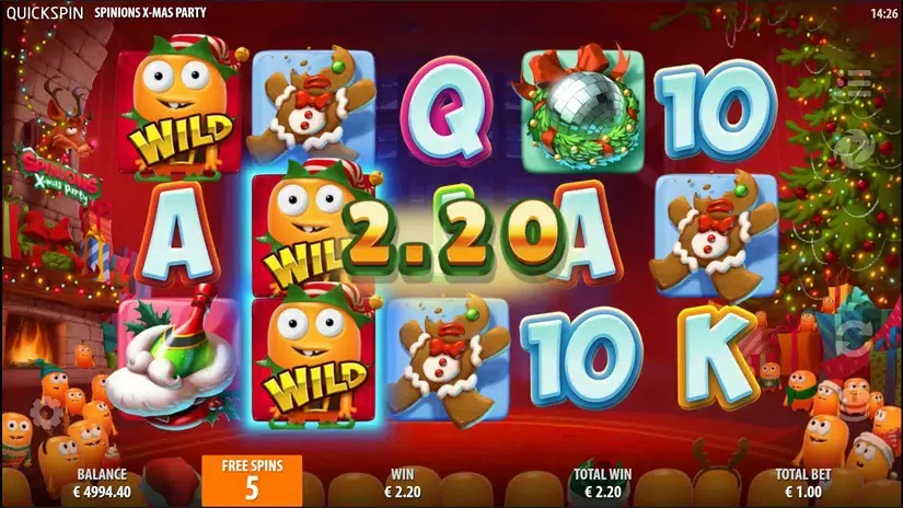 Spinions Christmas Party slot screenshot 4