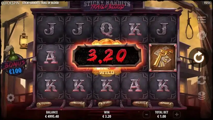 Sticky Bandits Trail of Blood slot screenshot 2