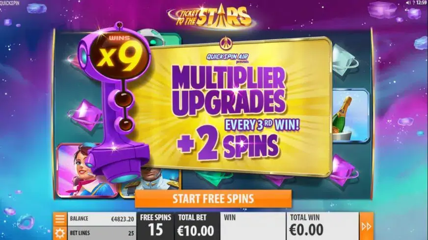 Ticket to the Stars slot screenshot 5