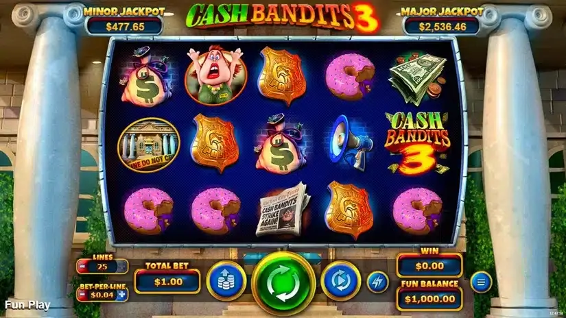 Cash Bandits 3 slot screenshot 1