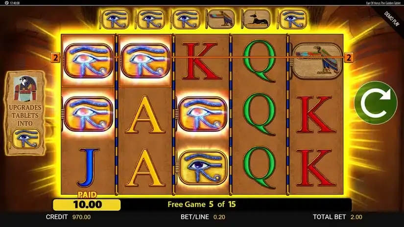 Eye of Horus: The Golden Tablet slot screenshot 7