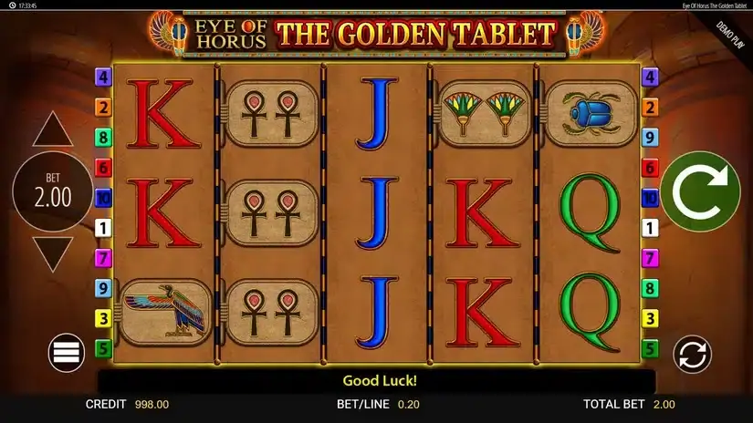 Eye of Horus: The Golden Tablet slot screenshot 1