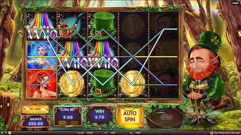 Ryan O’Bryan and the Celtic Fairies slot screenshot 2