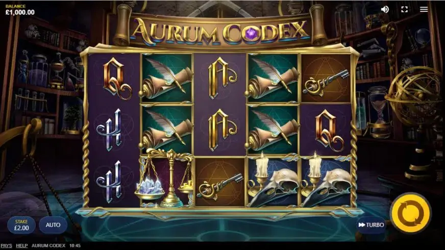 Aurum Codex slot screenshot 1
