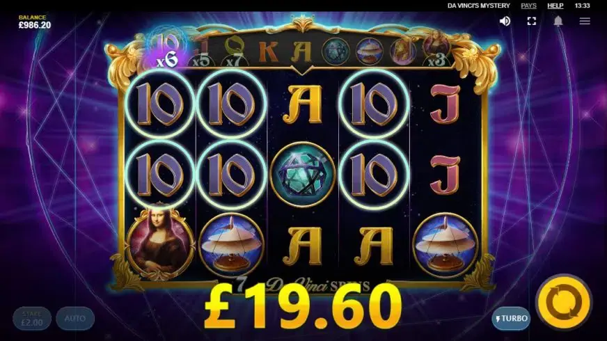 Da Vinci’s Mystery slot screenshot 5