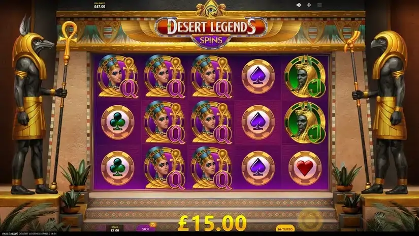 Desert Legends Spins slot screenshot 4