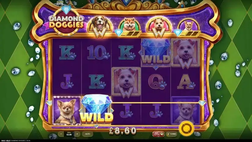 Diamond Doggies slot screenshot 