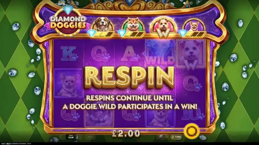 Diamond Doggies slot screenshot 2