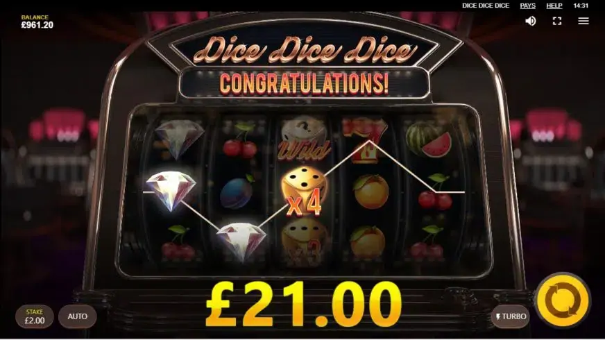 Dice Dice Dice slot screenshot 2