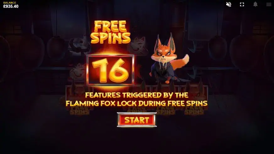 Flaming Fox slot screenshot 3