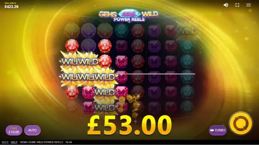 Gems Gone Wild: Power Reels slot screenshot 4